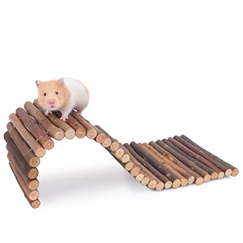 Niteangel Holzleiter Brücke Hamster Maus Ratte Nager Spielzeug Kleintiere Kauspielzeug, 15.7" x 5.9" von Niteangel