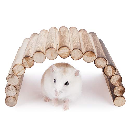 Niteangel Kleintier-Kletterspielzeug – Hängebrückenleiter für Hamster, Rennmäuse, Mäuse, Ratten, Meerschweinchen oder andere kleine Haustiere (20 x 9 cm) von Niteangel