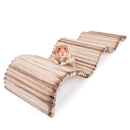 Niteangel Kleintier-Kletterspielzeug – Hängebrückenleiter für Hamster, Rennmäuse, Mäuse, Ratten, Meerschweinchen oder andere kleine Haustiere (60 x 20 cm) von Niteangel