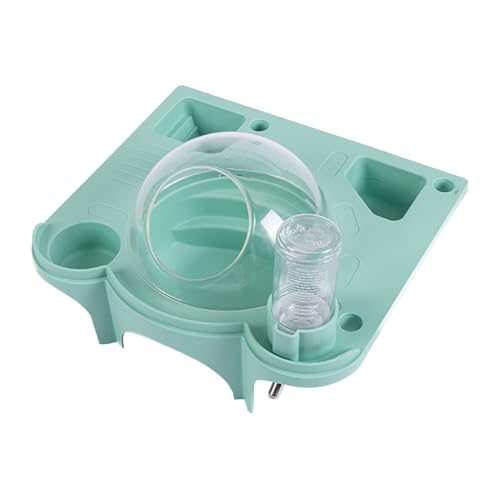 Niwugady Hamsterkäfig Kleines Hamsterhaus mit 2 Essbereichen, Wasserflasche, Treppe, Transparente Kapsel Badezimmer, Leichter Hamsterlebensraum für Kleintiere von Niwugady