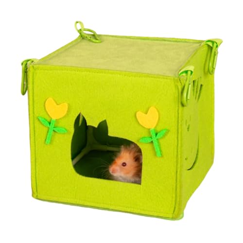 Hamsterbett Haus | Hamster-Hängematte mit Chinchilla aus Filz | Schönes Hamsterhaus | Hamsterhütte | Kleintierbett | atmungsaktives Hamsterbett | A Hamsterbett Haus | Hamster-Hängematte mit Chinchilla aus Filz | Schönes Hamsterhaus | Hamsterhütte | Kleintierbett | atmungsaktives Hamsterbett | A von Nixiara