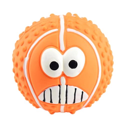 Haustiere Ball Spielzeug - Quietschender Hundeball, Latex Bissresistant Hundekauen Spielzeug | Fun Interactive Smile Face Pet Ball Für Kleine Hunde, Welpen Und Katzen, Hochwertiges Bouncy -Fetch - von Nixiara