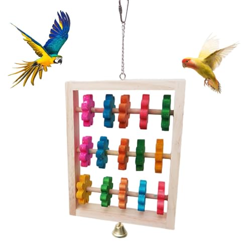 Nixiara Hölzerner Vogelkauspielzeug, Vogelkauspielzeug | SALAKEET Natural Holder Block Toy,Natürlicher dekorativer -Bissen -Kautblock für kleine Haustier Vogel Cockatiel Conures von Nixiara