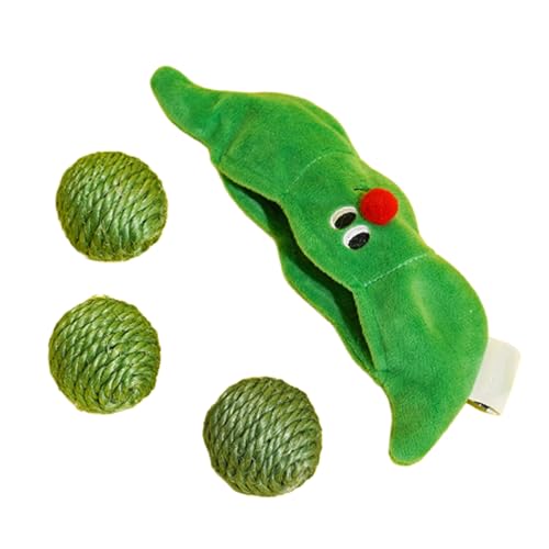 Nixiara Katzenball, Katzenspielzeug, Quietschspielzeug mit Erbsen-Aufbewahrungstasche zur Geräuschjagd - Interaktives Chew-Scratch-Design mit leichter Walze für Nixiara Katzenball, Katzenspielzeug, Quietschspielzeug mit Erbsen-Aufbewahrungstasche zur Geräuschjagd - Interaktives Chew-Scratch-Design mit leichter Walze für von Nixiara
