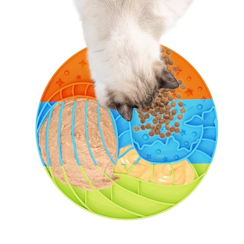 Nixiara Leckmatte für Hunde und Katzen - Silikonmatte in Form von drei Farben für das Training von Gewohnheiten Fressen Linse Für Hunde Und Große Katzen Innengebrauch Nixiara Leckmatte für Hunde und Katzen - Silikonmatte in Form von drei Farben für das Training von Gewohnheiten Fressen Linse Für Hunde Und Große Katzen Innengebrauch von Nixiara