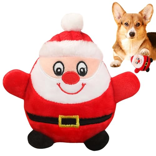 Nixiara Quietschendes Hundespielzeug - Gefüllte Weihnachtsmotive Hund Plüschtiere - Chattering Christmas Theme Chew Toy, Comfort Toy for Behavioral Training For Small Medium Large Dogs von Nixiara