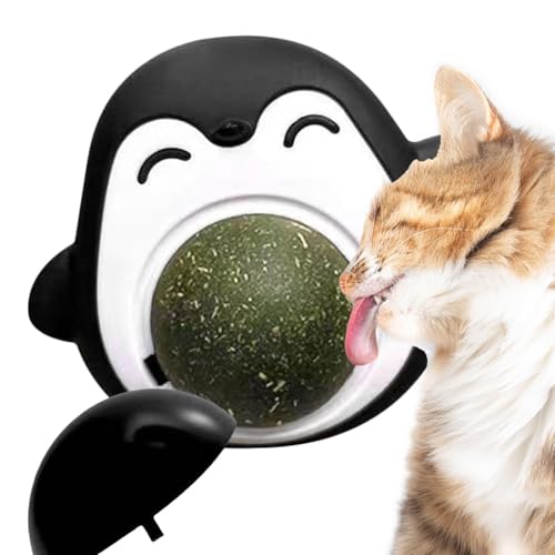 Nixiara Rollkugel für Katzenminze, Leckbälle aus Katzenminze für Katzen, rotierendes Spielzeug für Kätzchen, Pinguin-Kugel aus Gras, Grasgras Nixiara Rollkugel für Katzenminze, Leckbälle aus Katzenminze für Katzen, rotierendes Spielzeug für Kätzchen, Pinguin-Kugel aus Gras, Grasgras von Nixiara