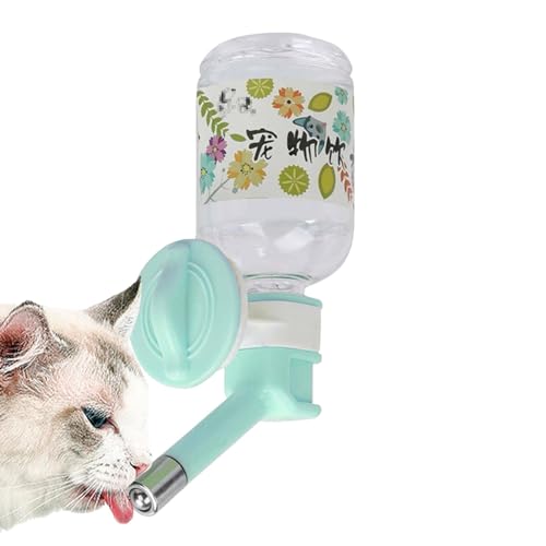 Haustierwasserflasche für Käfig - Haustier-Wasserflasche Trinkbrunnen, Hundewasserspender | Automatischer tropffreier Trinkwasser-Futterspender, Tropffreie Hundehütten-Wasserflasche für Hunde von Nixieen