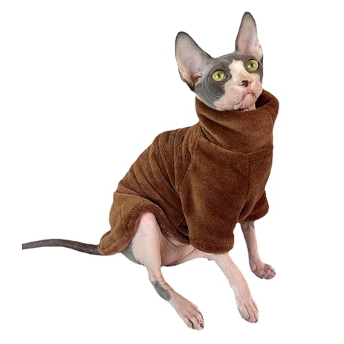 -Katzenpullover, Haarloser Katzenpullover | Warme und Bequeme Korallen-Kleidung, Katzenkleidung, Bezaubernder Katzenpullover für haarlose Katzen, Katzenbekleidungszubehör von Nixieen