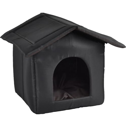 Nixieen Pet Haven - Wetterfester Outdoor-Katzenschale, Haustierzubehör | Non-Skid Basis, abnehmbare Oxford-Tuch für Katzenbett, wasserdichte Abdeckung für Outdoor Feline Friends von Nixieen