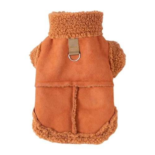 Warme Hundekleidung,Winterkleidung für Hunde - Winterwarme Weste für kleine Hunde,Thermo-Plüsch-Hundepullover für kleine, mittelgroße und große Hunde, Wintermantel für Hunde und Katzen, warme Pullover von Nixieen