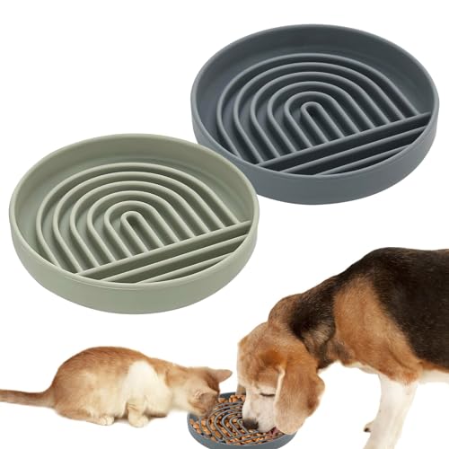 2 Stücke Antischlingnapf Hunde, Anti schling napf Hund, futternapf Hund antischlingnapf Katze antischlingnapf Hunde klein Slow Feeder Dog Bowl fressnapf Hund hundenapf für Katzen und Kleine Hunde von Nizirioo