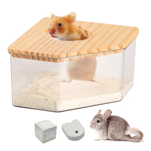 Nizirioo Haustier Hamster Badezimmer, Hamster Toilette Sandbad Container Toilette Transparente Acryl Hamster Badebox Haustier Badewanne Hamster Sandbad Badezimmer Für Rennmäuse Gerbil Kleintiere von Nizirioo