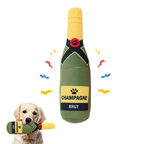 Nizirioo Quietschendes Hundespielzeug Kauspielzeug Plüsch-Hundespielzeug Quietschspielzeug Hunde-Bierflasche Plüschtier Hundespielzeug Hund Bierflasche Spielzeug für Kleine, Mittlere und Große Hunde von Nizirioo