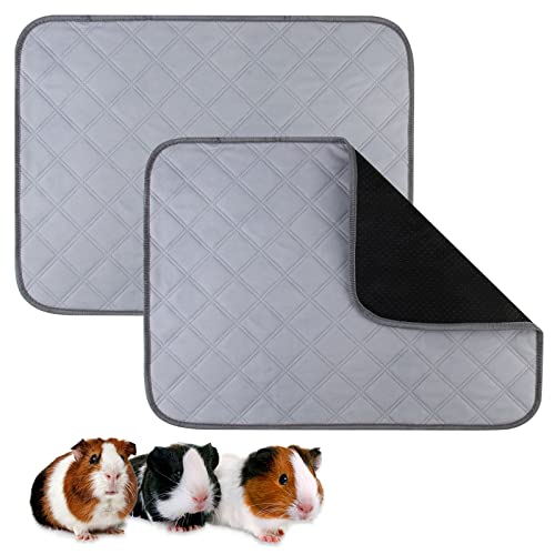 PIPI Pads für Meerschweinchen Käfig Einlagen, 2 Pack Unterlagen für Haustier, Teppich für Meerschweinchen-Käfig, Waschbare Kleintier Pee Pads, Super Absorbierendes PIPI-Pad für Kleintiere, rutschfest von Nizirioo