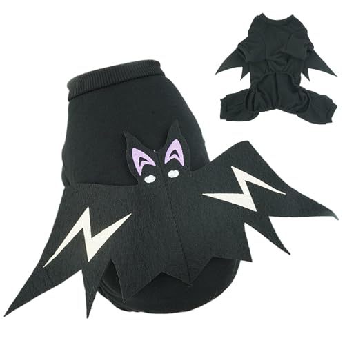 Bat Wings Dog Costume, Glow-in-The-Dark Pet Apparel, Halloween Dog Clothes, Breathable Dog Costume, Glow Pet Outfit, Halloween Pet Decoration, Dog Bat Wings Costume, Spooky Dog Costume von Nkmujil