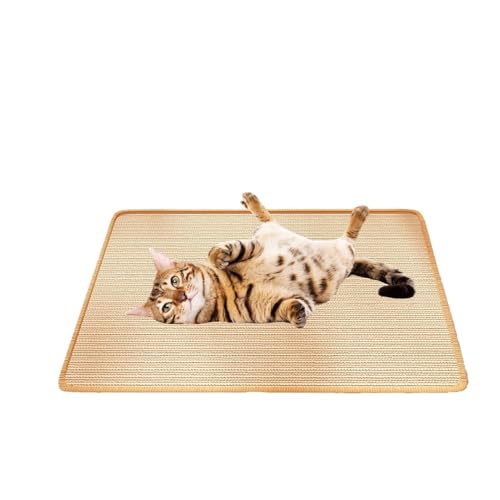 Floor Cat Scratch Mats, Cat Scratcher Pad, Cat Scratch Mat for Cats, Cats Grinding Claws Nails, 11.8x23.6 Inch Scratch Post Cat Scratcher Sisal Mat, Natural Sisal Cat Scratch Mats for Protect Carpets von Nkmujil