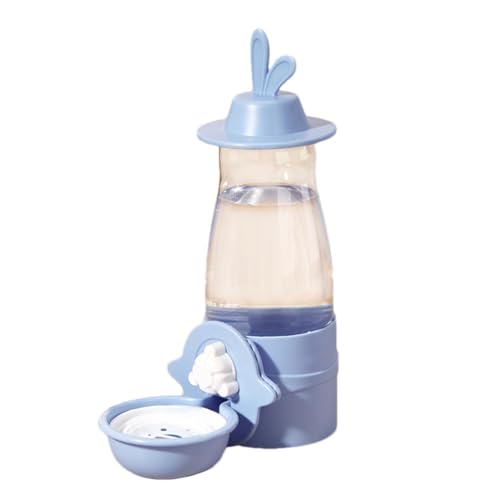 Hängender Futterwasserspender | Hängender Wasserspender für Kaninchen | Kaninchen-Wasserspender, 600 ml Käfig-Futter- und Tränkespender, Tränkeflasche für Hasen, Chinchillas, Meerschweinchen, Igel, Fr von Nkmujil