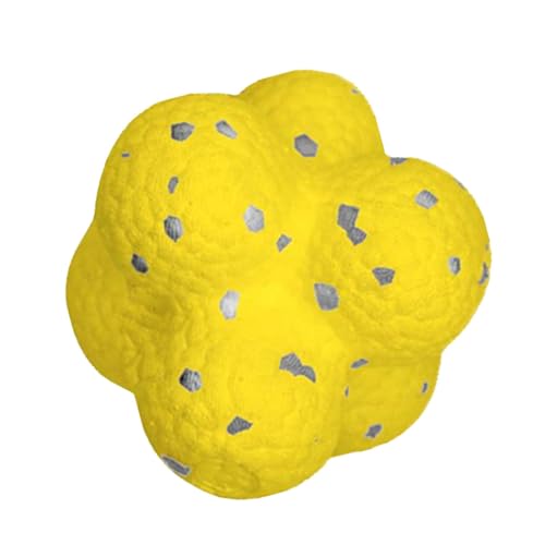 Hundekauball, sicheres Hundespielzeug, stabiler Kauball für Welpen, leichte Hundebälle mit leichtem und sicherem Design für einfaches Tragen und sanft zu den Zähnen (Weiß, Gelb) von Nkmujil