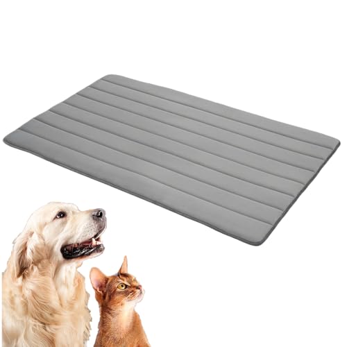 Kühlmatte für Haustiere, waschbare Käfigpolster, atmungsaktive Komfortschicht, rutschfeste Unterseite mit Kühlkissen für Hunde und Katzen, für drinnen und draußen, für den Sommer, Grau Kühlmatte für Haustiere, waschbare Käfigpolster, atmungsaktive Komfortschicht, rutschfeste Unterseite mit Kühlkissen für Hunde und Katzen, für drinnen und draußen, für den Sommer, Grau von Nkmujil