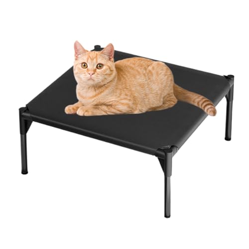 Nkmujil Compact Elevated Dog Bed, Waterproof Raised Puppy Cot, Washable Breathable Pet Sleeping Bed with Metal Frame for Medium, Large Puppies, 19.29x19.29x7.48 Inches, Black Nkmujil Compact Elevated Dog Bed, Waterproof Raised Puppy Cot, Washable Breathable Pet Sleeping Bed with Metal Frame for Medium, Large Puppies, 19.29x19.29x7.48 Inches, Black von Nkmujil
