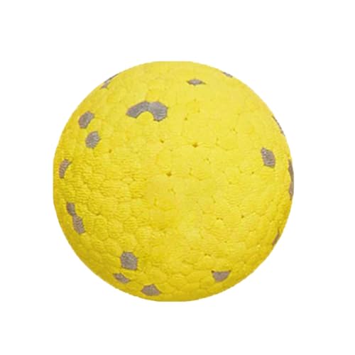 Nkmujil Dog Chew Ball, Safe Dog Toy, Sturdy Puppy Chew Ball, Lightweight Dog Balls with Lightweight and Safe Design for Easy Carrying and Gentle Their Teeth (White, Yellow) von Nkmujil