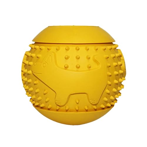 Nkmujil Engaging Treat Ball für Hunde, lustiges Kauspielzeug für Hunde, verspieltes Leckerli-Dosierendes Hundespielzeug, interaktives Welpenbälle, Spielzeug, 8 x 8 cm, Zahnreinigungsball für Welpen, von Nkmujil