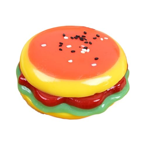 Nkmujil Hamburger Toys, Play Food Stress Relief Fidget, Soft Silicone Squeeze Toy, 8.5x3.5cm, Fun Sensory Relaxation Accessory for Adults, Kids, Home, Offices, Playhouse von Nkmujil