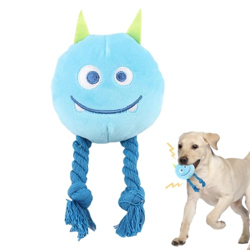Nkmujil Quietschendes Hundespielzeug, Cartoon-starker Knoten, Hundespielzeug, kaubares Quietschspielzeug für Hunde, Knoten-Design, interaktives quietschendes Kauspielzeug, dekoratives von Nkmujil