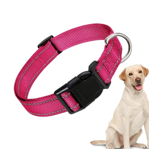 Nkmujil Reflektierendes Katzenhalsband, reflektierende Nylon-Schnalle, verstellbare Nylon-Schnalle, Hundehalsband, atmungsaktiv, bequem für verschiedene Hunde von Nkmujil