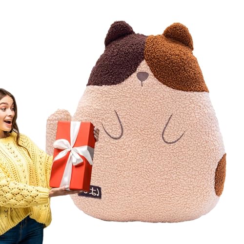 Nkmujil Soft Plushie Cat Pillow, Adorable Cat Pillow Plush, Easy Clean Doll Animal Plushie, Lightweight Stuffed Animals Pillows 40cm/15.74inch for Kids and Adults (Coffee Cat) von Nkmujil