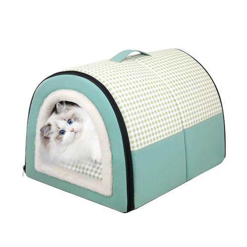 Nkmujil Wasserdichte Hundehöhle – abnehmbare Hundebetten für kleine Hunde, tragbar mit rutschfester Unterseite, gemütliches Katzenversteck, bequemes Hundehöhlenbett für Haustiere, Indoor-Katzen Nkmujil Wasserdichte Hundehöhle – abnehmbare Hundebetten für kleine Hunde, tragbar mit rutschfester Unterseite, gemütliches Katzenversteck, bequemes Hundehöhlenbett für Haustiere, Indoor-Katzen von Nkmujil