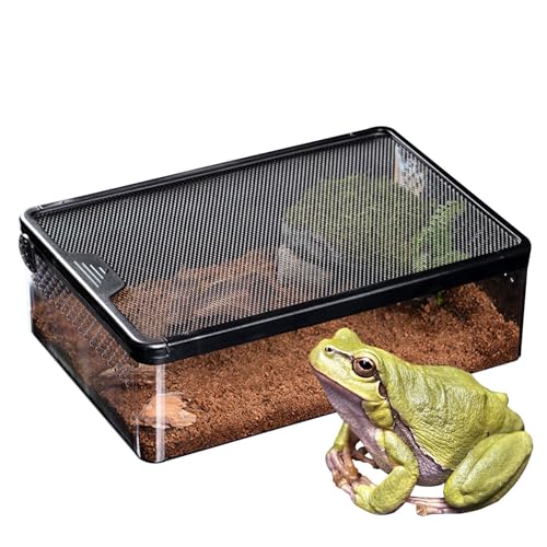 Reptilien-Futterbox | Belüfteter Schlüpfbehälter | Transparentes Reptilien-Terrarium | Atmungsaktiver Reptilienkäfig, Anti-Flucht-Reptilienbox, Luftdichtes Reptilienhaus, Futterbox Käfer von Nkmujil