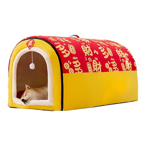 Winter-Katzennest, Hundehütte, Hundehütte, faltbares Haustierhaus, Zwei-Wege-Haustierhöhle, abnehmbares Kissen, Hundebett, kleine, mittelgroße und große Hundehütte, geeignet für gemütliche Winter-Katzennest, Hundehütte, Hundehütte, faltbares Haustierhaus, Zwei-Wege-Haustierhöhle, abnehmbares Kissen, Hundebett, kleine, mittelgroße und große Hundehütte, geeignet für gemütliche von Nkmujil