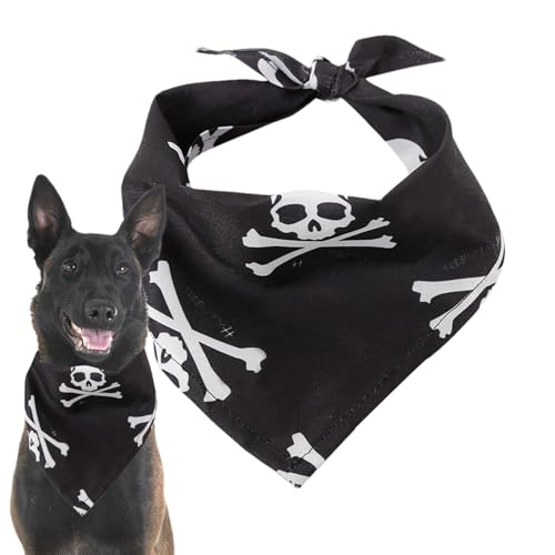 Halloween Hundeschal Welpe Halloween Schal Dreieckstuch Totenkopf Design Spinne Schal Waschbar Hundehandtuch Verstellbar Hundeschal Speichel Handtuch Schal Halloween Haustier Zubehör Party von Nlrlo