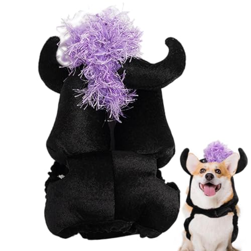 Nlrlo Hunde-Halloween-Kostüm, Welpen-Halloween-Kostüm, Vista-Druck, Katzen-Umhang, Hexenhut, Kostüm, Halloween, Hundekleidung, Hexen-Hundekostüm, Zauberer-Kostüm, bequemes Halloween-Hundekostüm für von Nlrlo