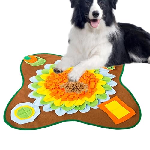 Nmkeqlos Schnüffelmatte – Leckpad für Leckerlis für Hunde, Snack Lick Pad – Trainings-Schnüffelpad, Blumenform, Futterspender für langsames Essen, natürliche Futtersuche von Nmkeqlos