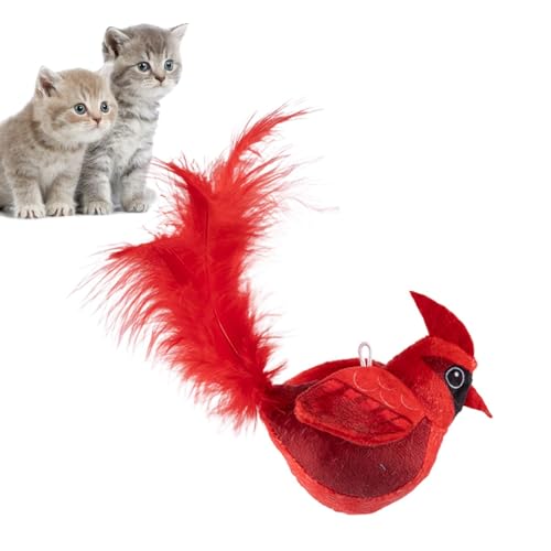 Nmkeqlos Zwitscherndes Katzenspielzeug - Flapping Wings Katzenspielzeug - Interaktives Realistisches Vogel Katzenspielzeug, Katzenspielzeug Vogel Der Flaps, Automatisches Katzenspielzeug für Katzen von Nmkeqlos