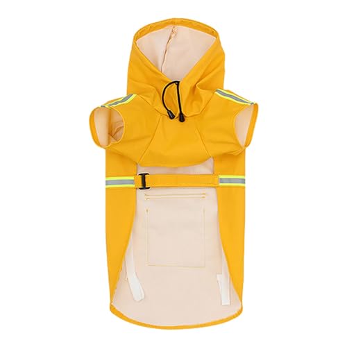 Nmkeqlos wasserdichte Hundejacke, Hunderegenmantel | Leicht tragbare Haustier-Regenjacke,Wasserdichter und reflektierender Streifen-Poncho mit Kapuze, atmungsaktiver, Verstellbarer von Nmkeqlos