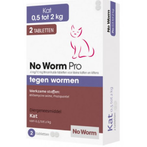 No Worm Pro Kleine Katze & Kätzchen 2 Tabletten von No Worm