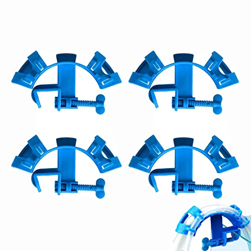 xlwen Fisch Tank Schlauchhalter, 4 Stück Aquarium Wasserrohr Halter, Aus hochwertigem Kunststoff, zur Reinigung und zum Wasserwechsel in Aquarien und Haushaltsfischbecken (Blau) von xlwen