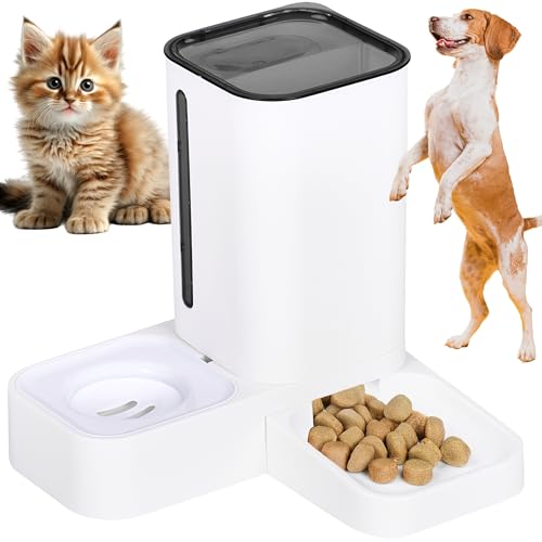 Automatischer Futterspender für Hunde und Katzen, Schwerkraft-Futternapf, Wasserspender für Haustiere, 31,8 x 31,8 x 31,8 cm, selbstnachfüllender Futterspender für kleine bis große Haustiere, von Noa Store