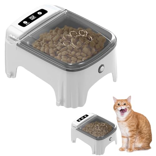 Automatischer Katzenfutterspender - Futterspender Haustiere mit Zeitschaltuhr, Nassfutter Haustierspender, Geeignet für Katzen und Hunde, Futterautomat mit Infrarot-Induktion, Grau Automatischer Katzenfutterspender - Futterspender Haustiere mit Zeitschaltuhr, Nassfutter Haustierspender, Geeignet für Katzen und Hunde, Futterautomat mit Infrarot-Induktion, Grau von Noaya