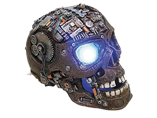 Nobby Aqua Ornaments CYBORG SCHÄDEL mit LED, 20,8 x 13,7 x 15,0 cm, 1 Stück von Nobby