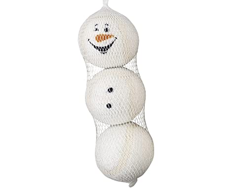 Nobby Xmas 50731 Tennisball Schneemann M 6,0 cm, 3er Netz von Nobby