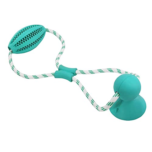 Nobby 62580 Vollgummi Ball mit Seil DENTAL LINE 50 cm, Rugby: 11 cm von Nobby