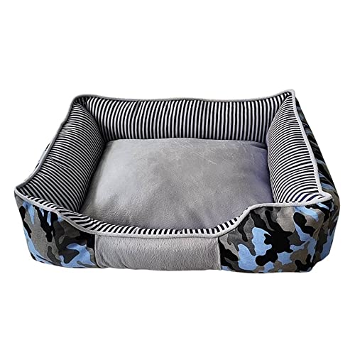 Nobby 62823 Komfortbett eckig Classic Elio blau Camouflage; L x B x H: 50 x 40 x 17 cm von Nobby