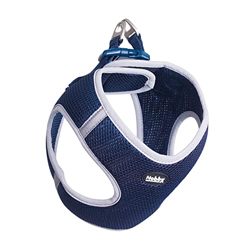 Nobby Mesh Geschirr DELIGHT, blau, XS: Brust: 30-35 cm, Bauch: 35-40 cm, 15 mm, 1 Stück von Nobby