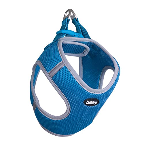 Nobby Mesh Geschirr DELIGHT, hellblau, XS: Brust: 30-35 cm, Bauch: 35-40 cm, 15 mm, 1 Stück von Nobby