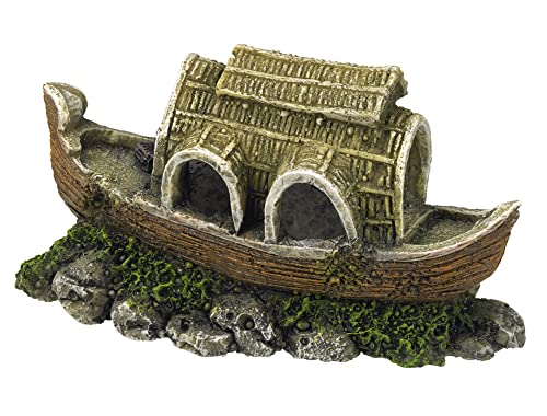 Nobby Aqua Ornaments CHINESISCHES BOOT, 10 x 4,5 x 5,5 cm, 1 Stück von Nobby